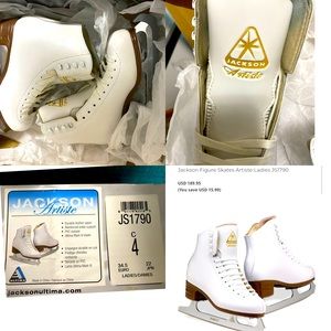 NIB Jackson Artiste Ice Figure Skates. Size 4c.